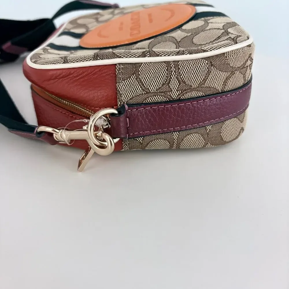 Authenticated COACH Signature 1912 Brown Multi Jacquard Leather Shoulder Bag - Picture 5 of 11